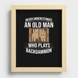 Backgammon Board Game Player Rules Recessed Framed Print