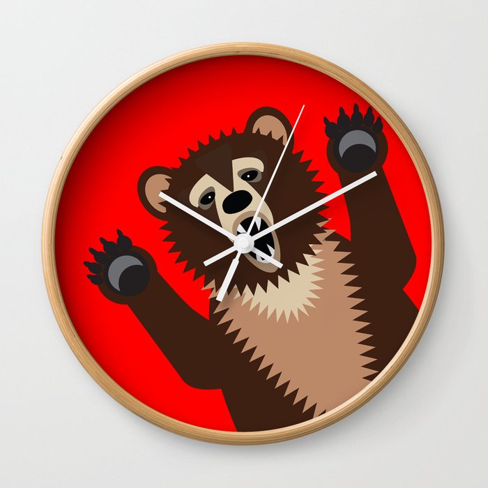 The Bear Says Boo Wall Clock