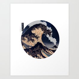 The Great Wave Off Kanagawa Eruption Art Print
