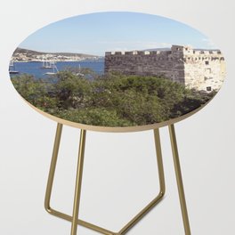 Bodrum Castle tower sea view Side Table