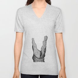 Crocodile V Neck T Shirt