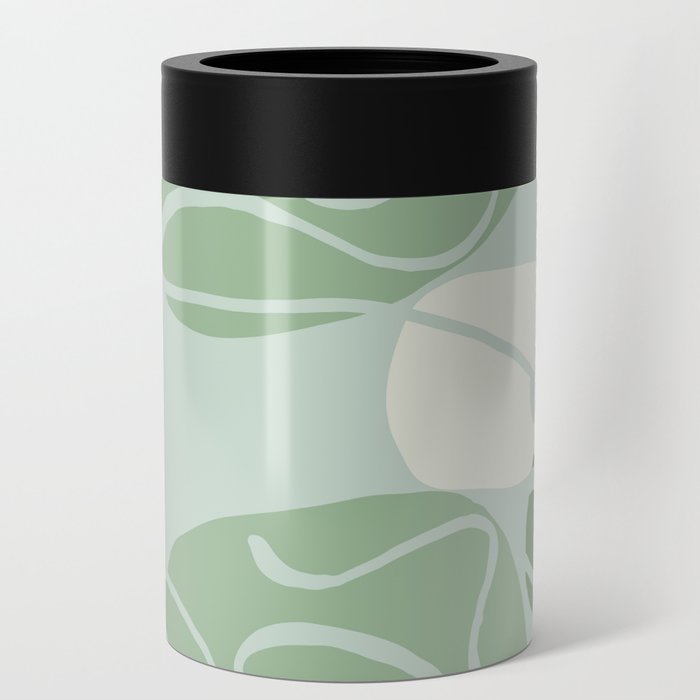Green drawing pattern Can Cooler