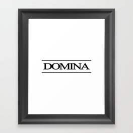 Domina Framed Art Print