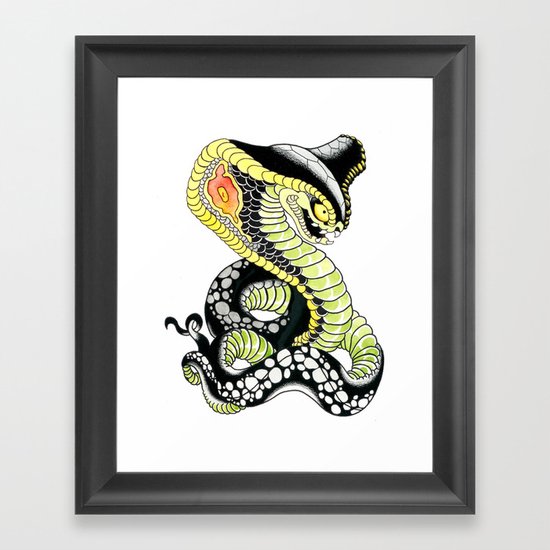 Cobra Snake Framed Art Print