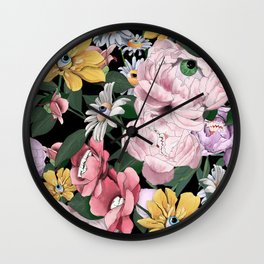Creepy Floral #3 Wall Clock