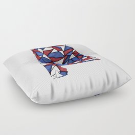 Alabama State map in stained glass style Floor Pillow