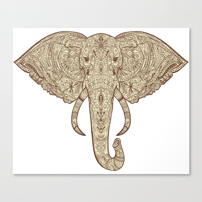 Elephant Mandala Canvas Print