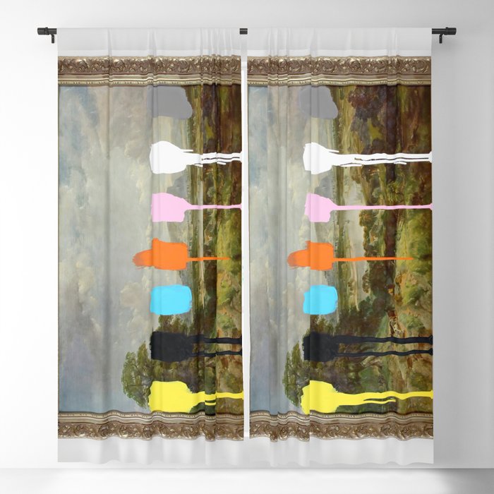 Thrift Store Landscape with a Color Test Blackout Curtain by Chad Wys