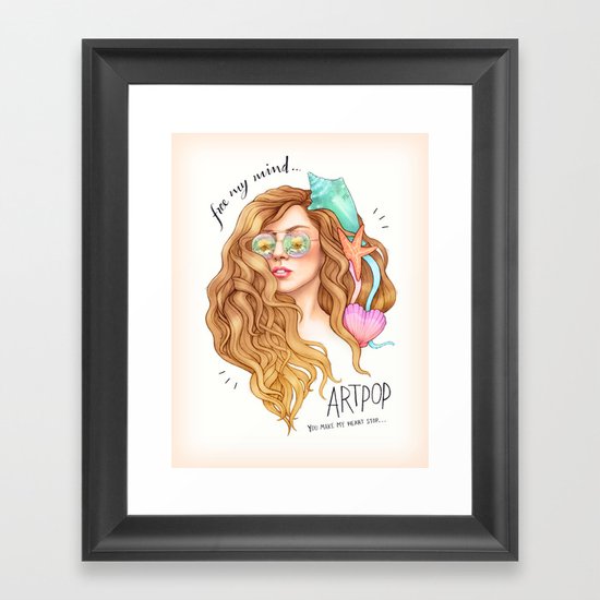 Free my mind, ARTPOP Framed Art Print