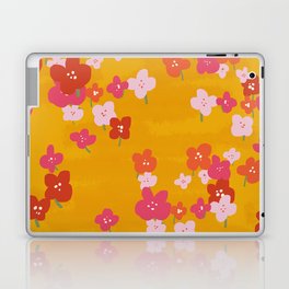 Bold Yellow 70s Floral Laptop Skin