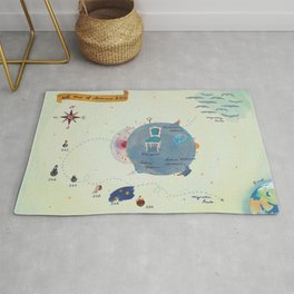 Little Prince Asteroid B612 map Rug