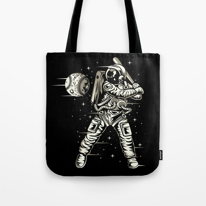 Space Baseball Astronaut Tote Bag