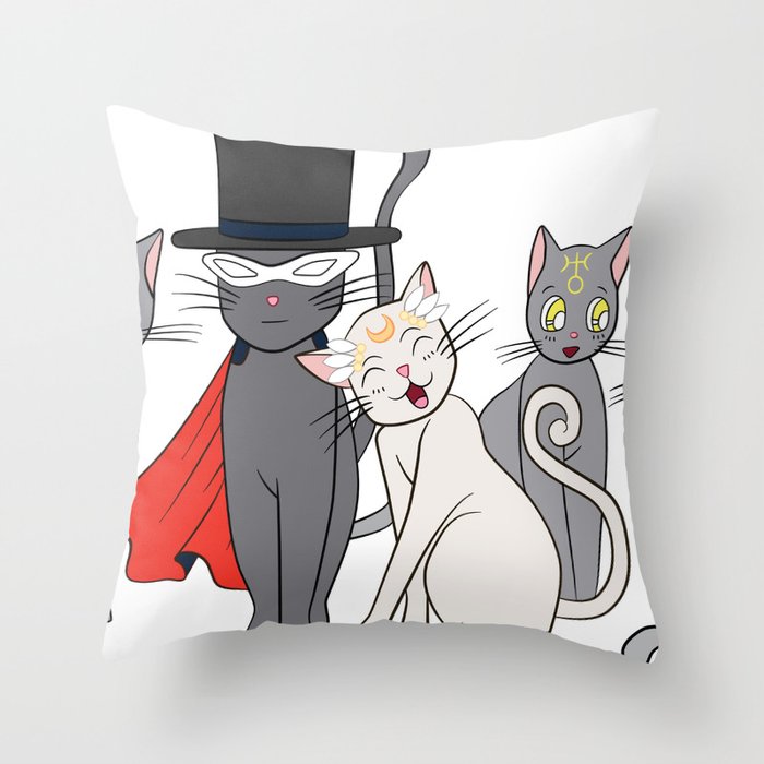 Sailor Meow Throw Pillow