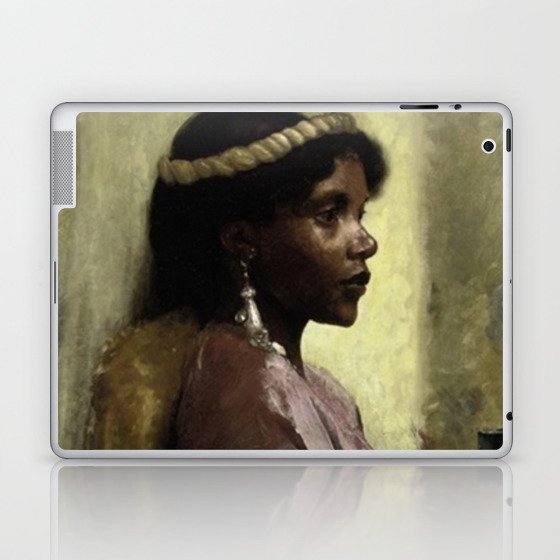 African American Masterpiece, Nubian Beauty portrait painting by Tobias Andreae Laptop & iPad Skin