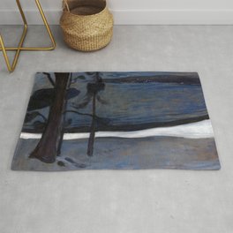 Winter in Nordstrand by Edvard Munch Area & Throw Rug