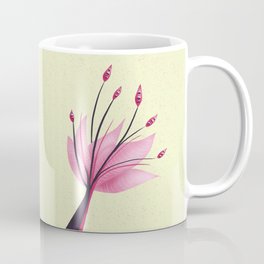 Pink Abstract Water Lily Flower Coffee Mug