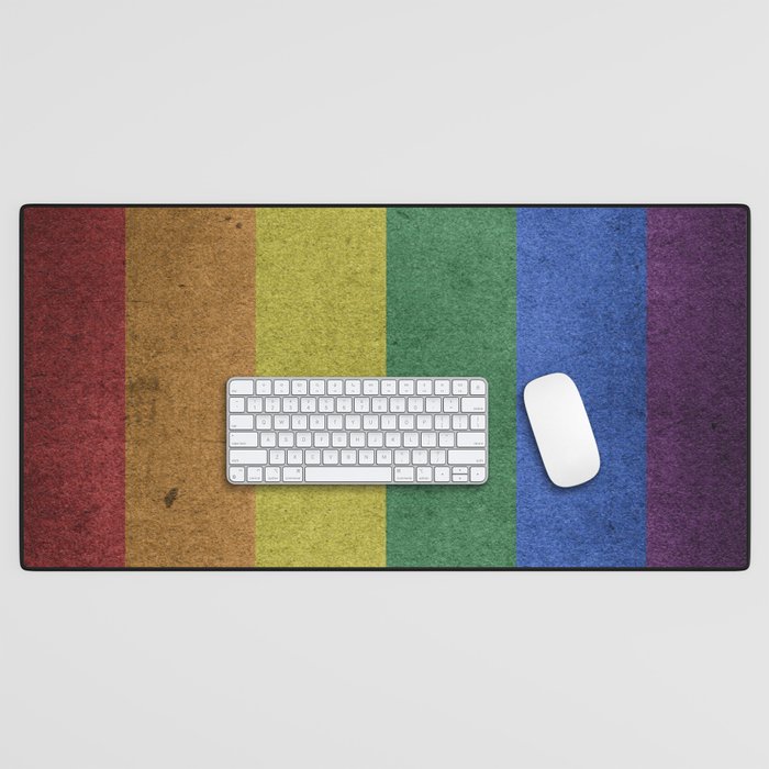 flag lgtb gay lesbian Desk Mat