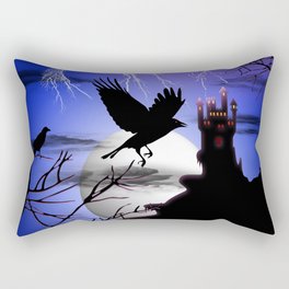 Raven's Haunted Castle Rectangular Pillow
