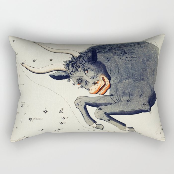 Antique Astrology Chart Taurus Rectangular Pillow