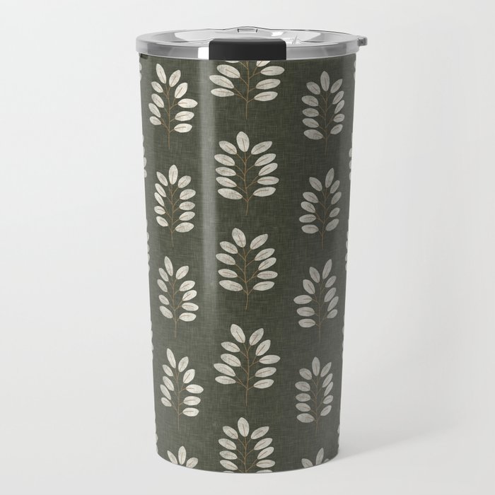noble branches - olive green Travel Mug