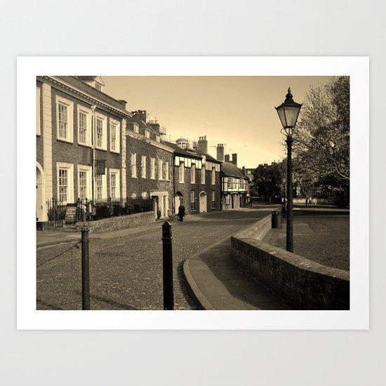 CATHEDRAL CLOSE EXETER DEVON Art Print