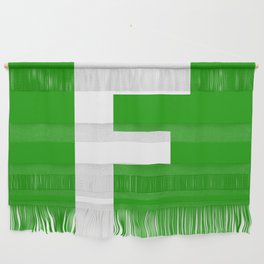 Letter F (White & Green) Wall Hanging