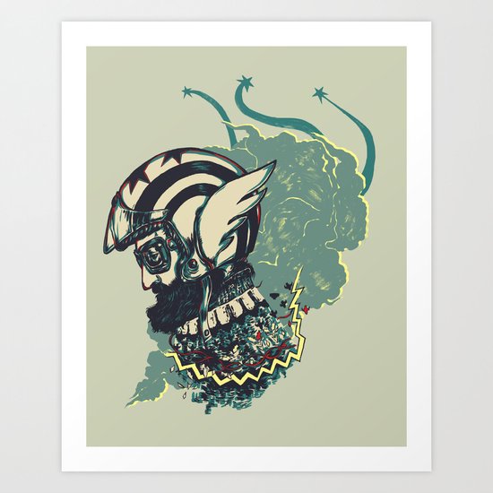 Biker Art Print