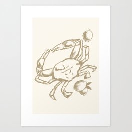 neutral crab Art Print