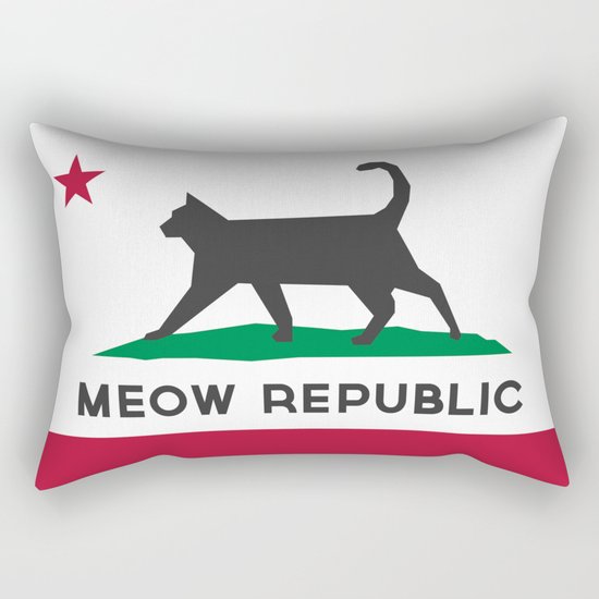 Meow Republic - Flag of Catifornia Rectangular Pillow