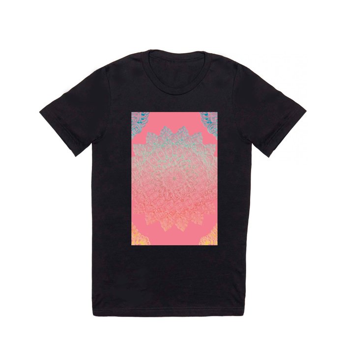 Paradise Pink Mandala Orchard Sunlight Ombre Textiles Decor T Shirt
