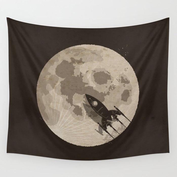 Around the Moon Wall Tapestry