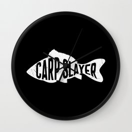 Carp Slayer Fishing Wall Clock