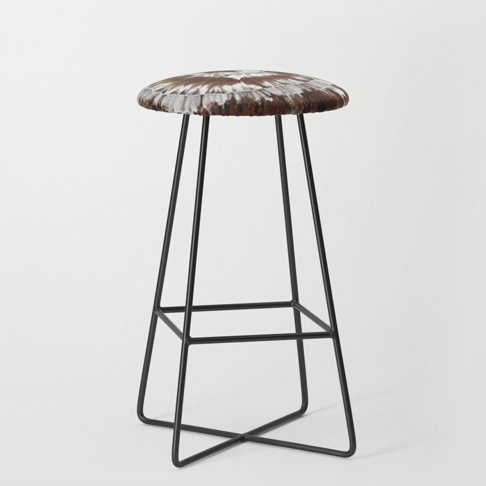 Brown Grey Tie Dye Bar Stool