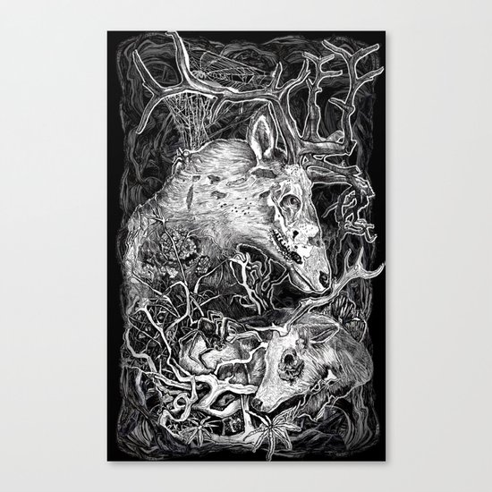 Elk Decay Canvas Print