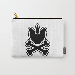Uniskull logo print, grunge unicorn skull Carry-All Pouch | Logo, Cute, Black And White, Goth, Uniskull, Einhorn, Funky, Skeleton, Kawaii, Gift 