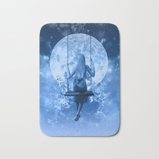 night in blue Bath Mat