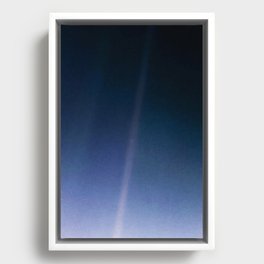 Pale Blue Dot — Voyager 1 (2020 revision) Framed Canvas
