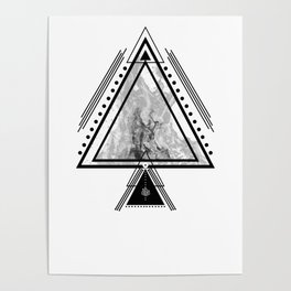 Wiccan Fire Element Symbol Pagan Witchcraft Triangle Poster
