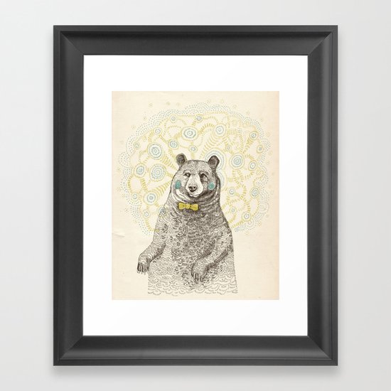 Smarter than the average bear Framed Art Print