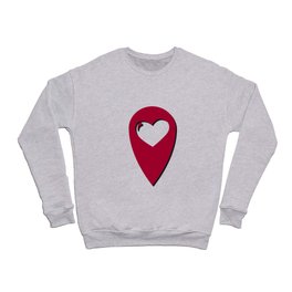 Map pin "Home is where your heart is" Crewneck Sweatshirt
