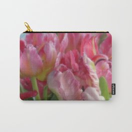 Pink Parrot Tulips bouquet close up Carry-All Pouch