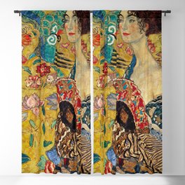 Gustav Klimt Lady With Fan Blackout Curtain