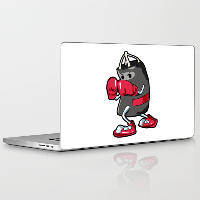 Punching Bag Guy Boxing Boxer Cartoon Comic Gift Laptop Ipad Skin By Moonpie90