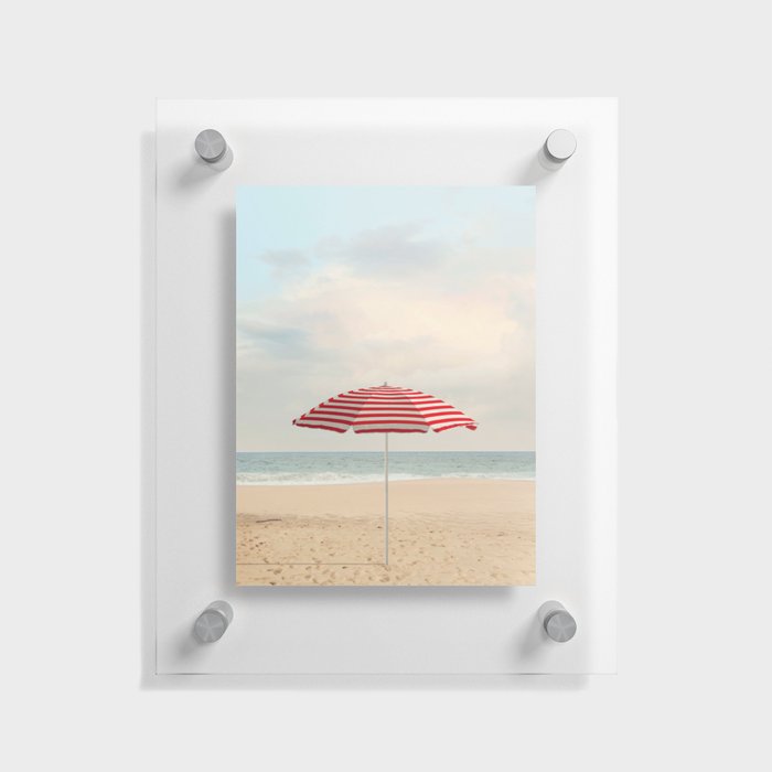 Umbrella - California Beach Photography Floating Acrylic Print