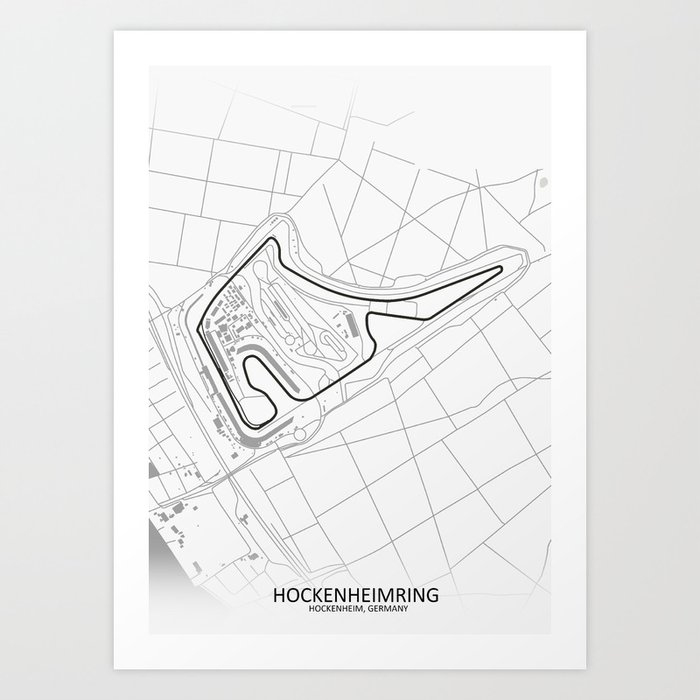 Hockenheimring Circuit Art Print