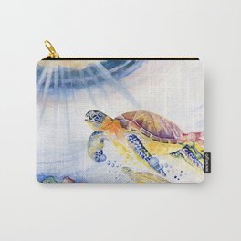 Going Up Sea Turtle Carry-All Pouch