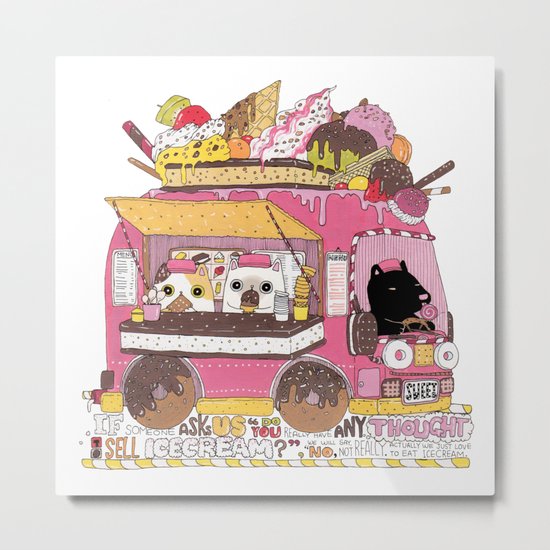 IceCream Truck Metal Print