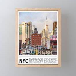 New York City Minimalist Skyline Framed Mini Art Print