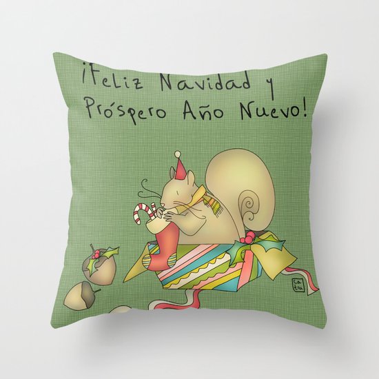 Navidad Throw Pillow