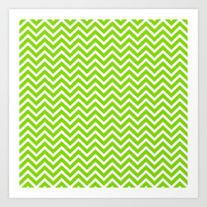 St. Patrick's Day Simple Zig-Zag Lines Collection Art Print